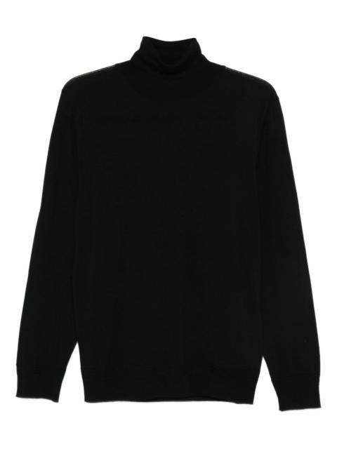high-neck wool sweater
