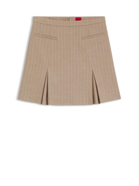 MINI SKIRT IN PINSTRIPE FLANNEL