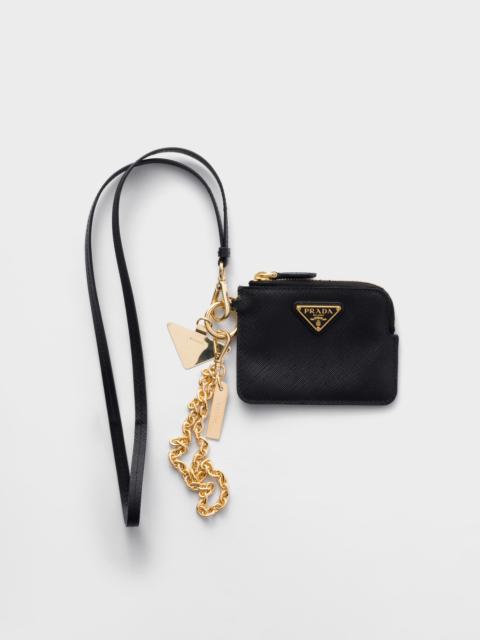 Saffiano leather smartphone case with card holder