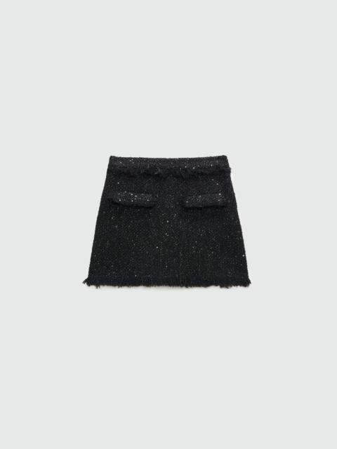 Lurex tweed miniskirt