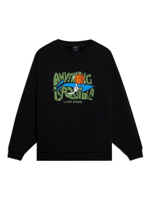 Li-Ning Hoops Comic Graphic Sweatshirt 'Black' AWDSG95-2