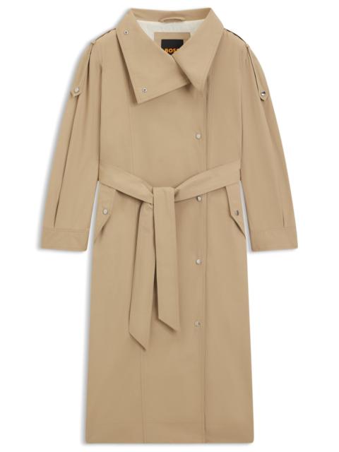 OVERSIZED TRENCH COAT WITH WATER-REPELLENT FINISH