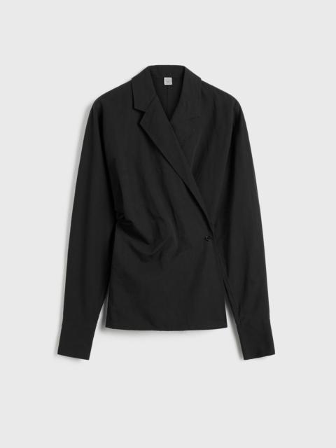 Wrap blouse black