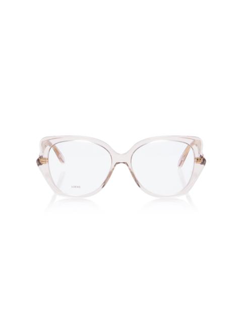 Oversized Cat-Eye Acetate Glasses pink