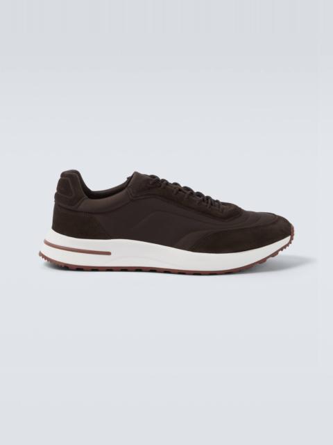 Week End Walk suede-trimmed sneakers