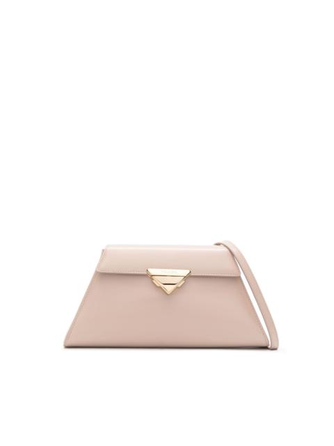 triangle-logo leather shoulder bag
