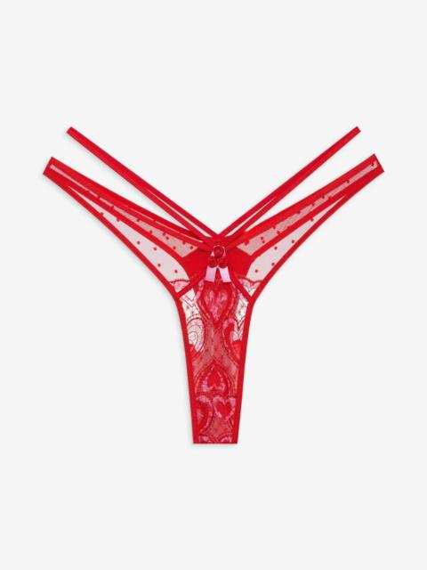 Heartbeat Lace Thong Panty