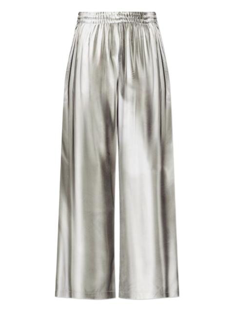 elasticated wide-leg trousers