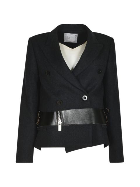 double-breasted belted blazer