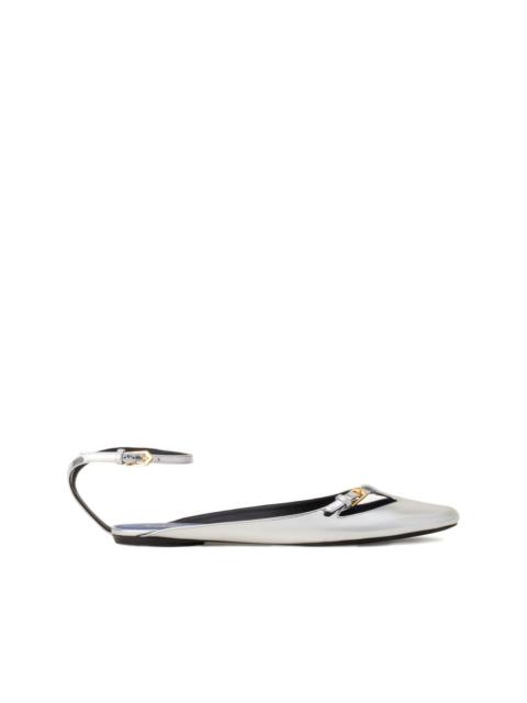 buckle ankle-strap ballet flats