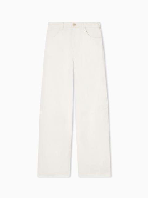 J3F GARMENT-DYED LINEN AND LYOCELL TROUSERS
