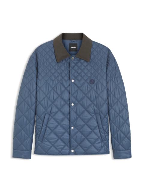 WATER-REPELLENT JACKET WITH MIXED QUILTING