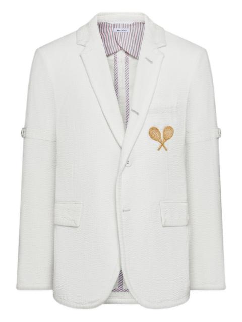 embroidered blazer