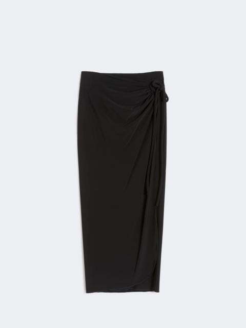 Jersey wrap skirt - BLACK