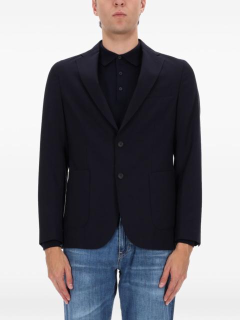 button virgin wool blazer