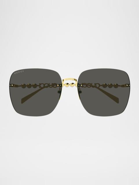 Metal Rectangle Sunglasses