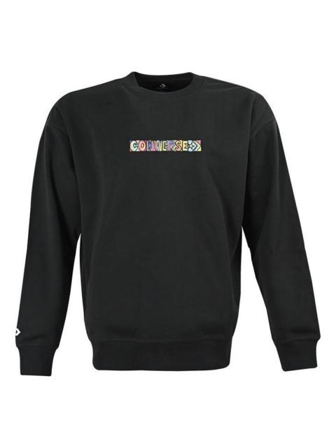 Converse Embroidered Workmark Fleece Crew 'Black' 10023777-A03
