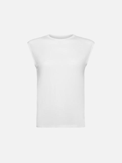Le Mid Rise Muscle Tee in Blanc