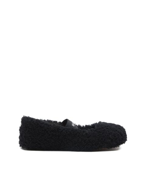 shearling ballerina flats