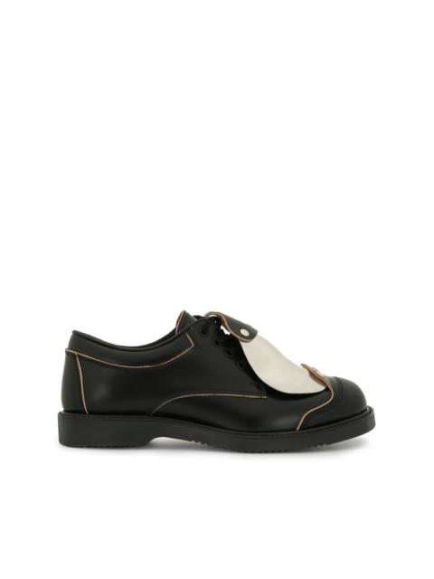 contrasting-panel lace-up shoes