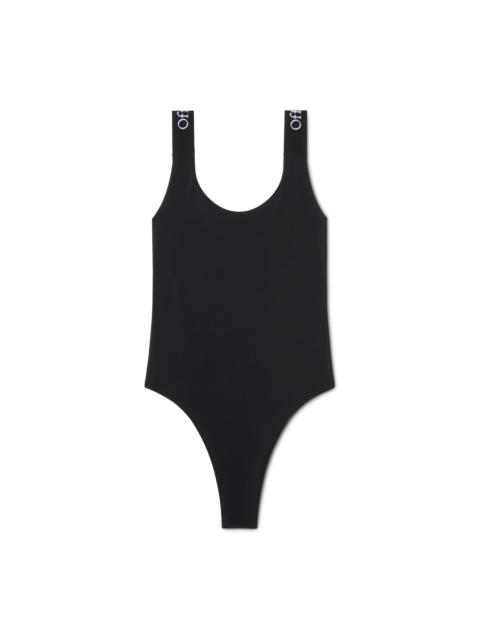 Black Logo Band Swimsuit