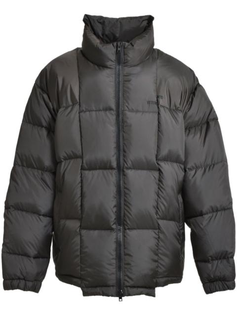 logo-embroidered padded jacket