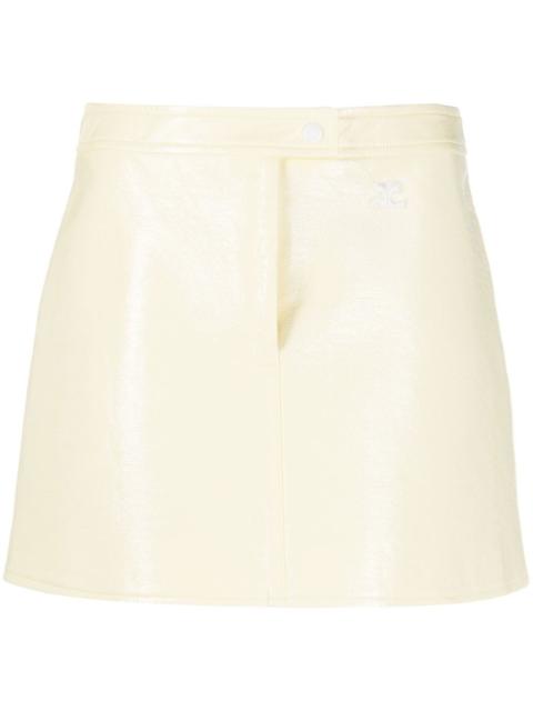 Reedition vinyl mini skirt