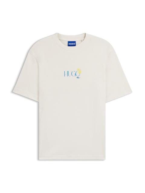 COTTON-JERSEY T-SHIRT WITH REAR PRINTED ARTWORK