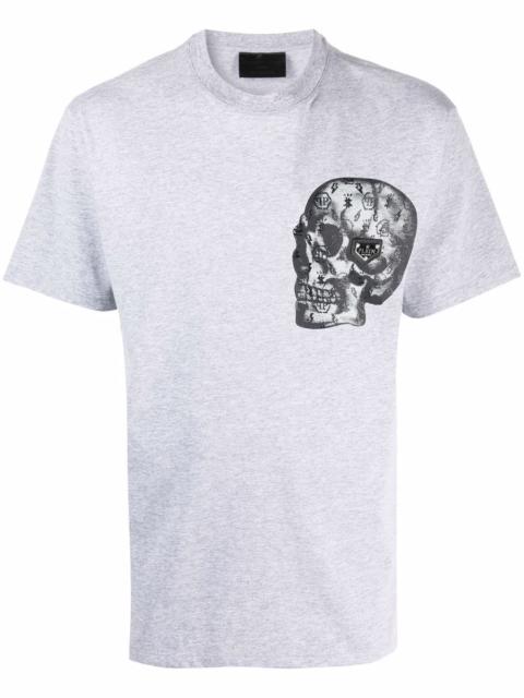 skull-print cotton-blend T-shirt