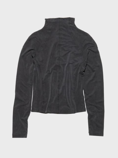 Top Fitted Mockneck Washed black