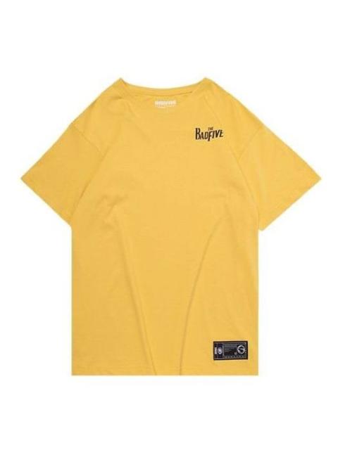Li-Ning BAD FIVE Basketball Series Pattern Tee 'Yellow' AHSQ307-3