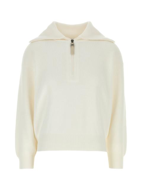 White cotton sweater