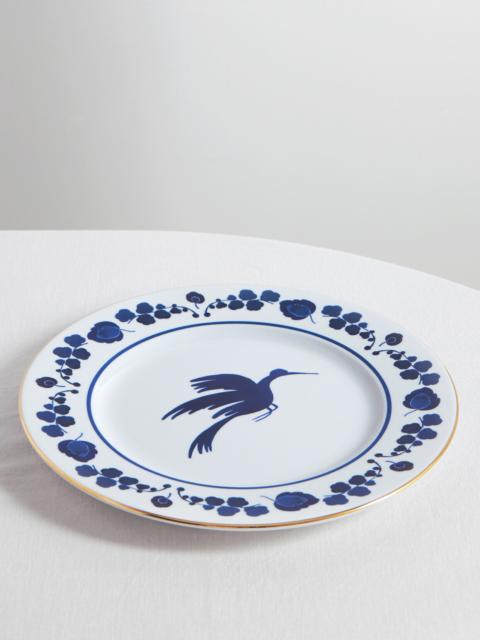 31cm Gold-plated Painted Porcelain Charger Plate
