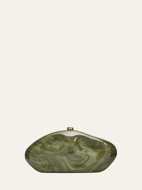 The Caldera Marbled Acrylic Clutch Bag