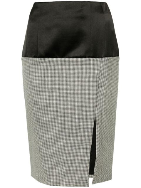 panelled tailored pencil skirt