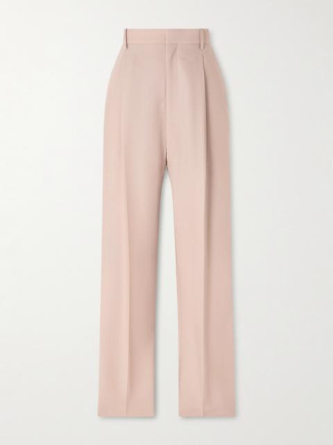 Pleated Mohair-blend Twill Straight-leg Pants