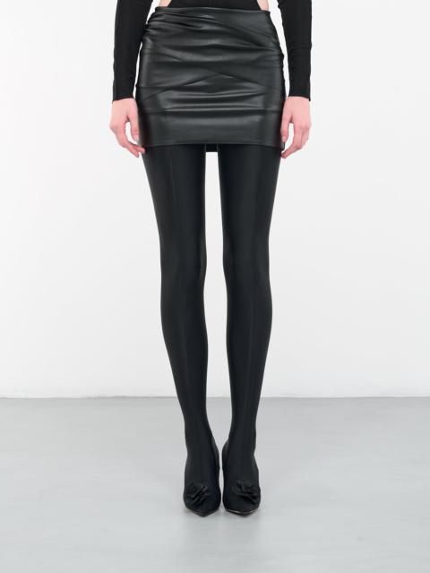 N°21 Vegan Leather Mini Skirt