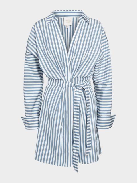 Brooke Striped Mini Shirtdress