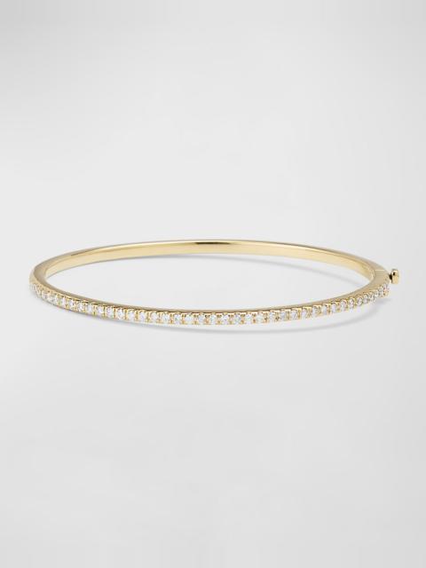 14K Yellow Gold Diamond Pave Bangle