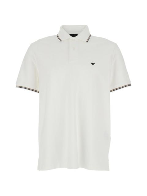 emblem trim polo shirt