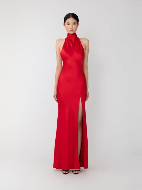 PENELOPE BACKLESS SATIN GOWN