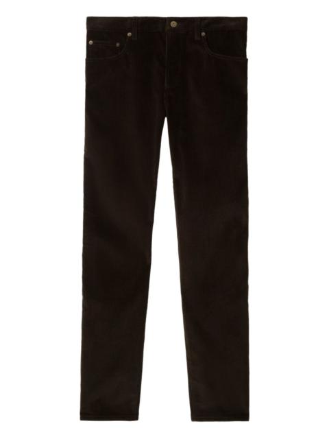 corduroy straight-leg trousers