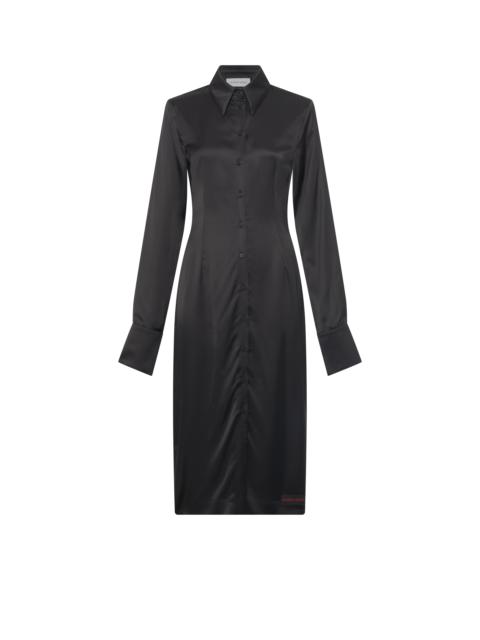 Wrapped Satin Wrapped Long Dress