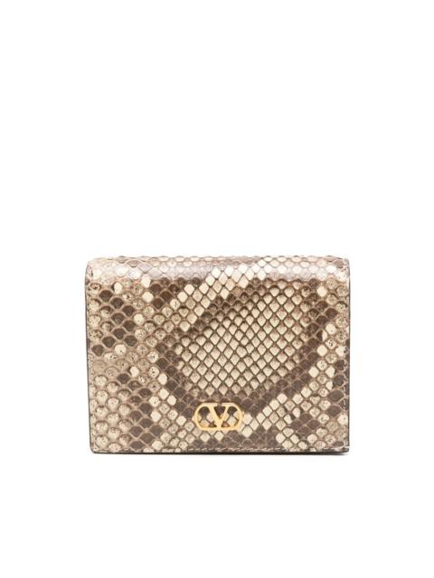 snakeskin-effect wallet