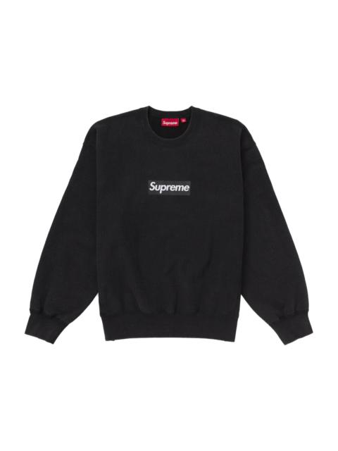Supreme Washed Box Logo Crewneck Black