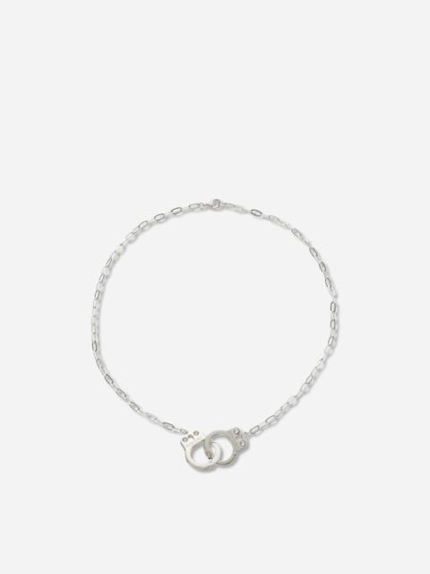 Handcuffs Necklace Silver