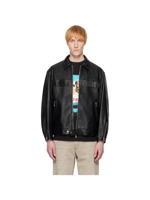 Black WOLF'S HEAD Edition Single Riders Leather Jacket