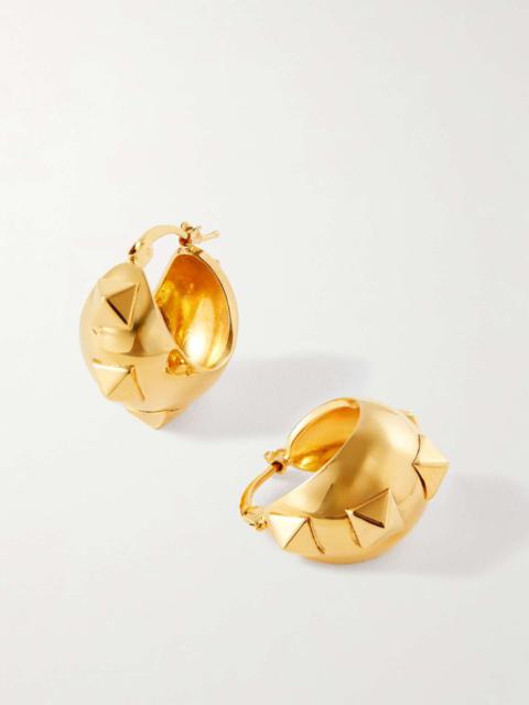 Rockstud Wispy gold-tone hoop earrings