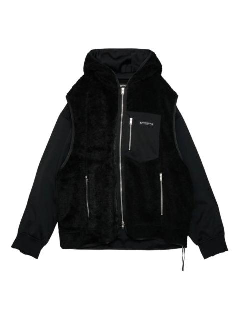 layered hooded jacket