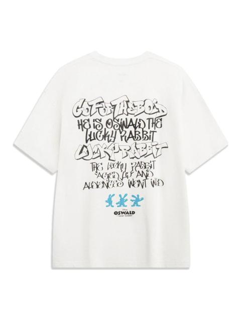 Li-Ning x Disney Oswald Graphic T-shirt 'White' AHST317-5